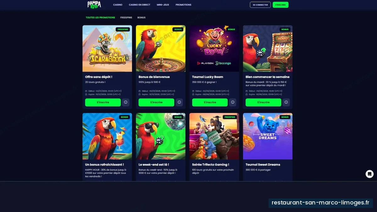 Illustration des promotions PampaGo issue du ZIP de référence
